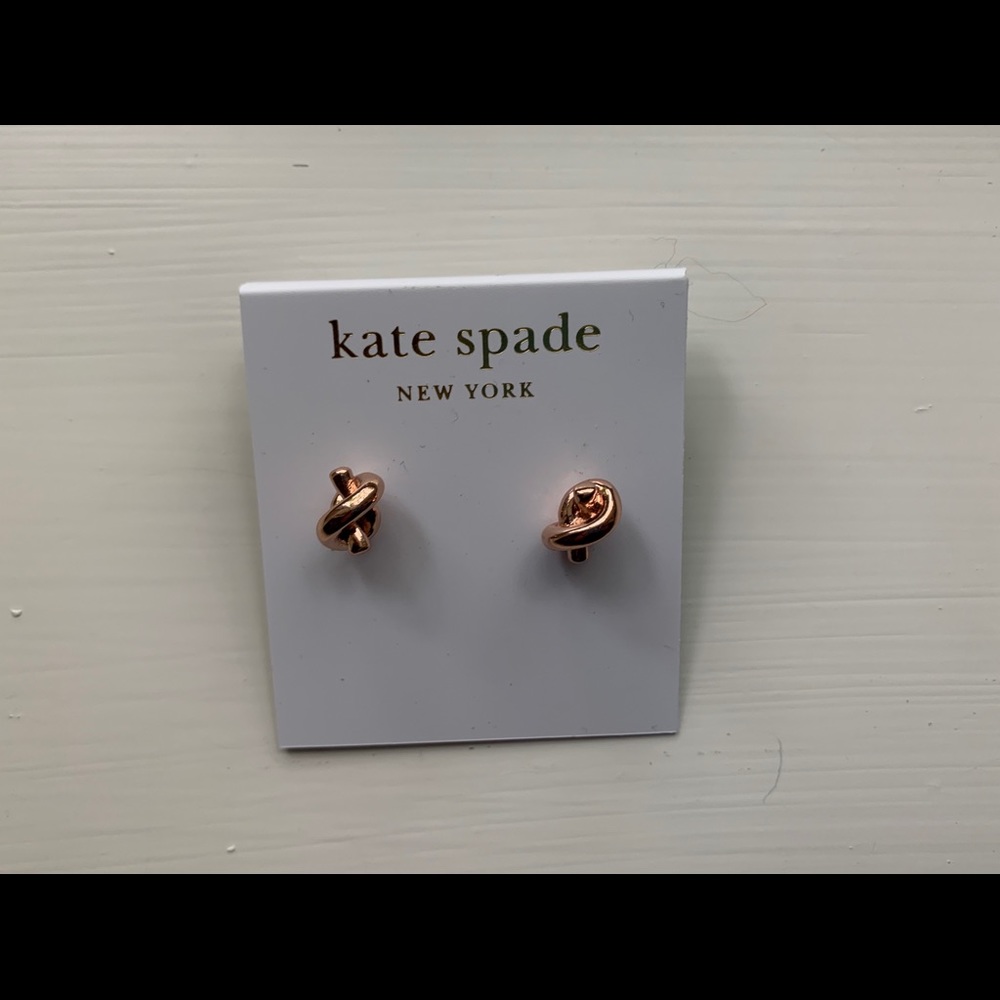 kate spade Rose Gold Knot Stud Earrings